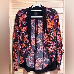 Guess Black blazer with floral design. XS with side pockets.